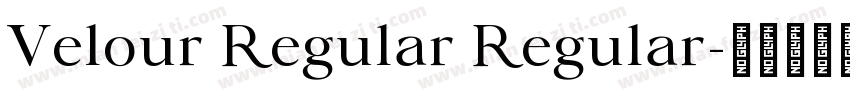 Velour Regular Regular字体转换